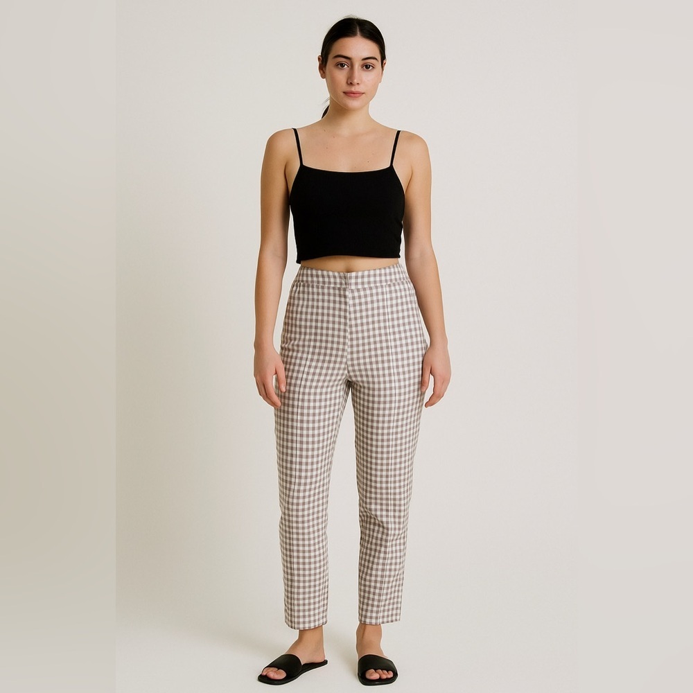 NWOT REVOLVE ABOUT US Gingham Pants Purple S